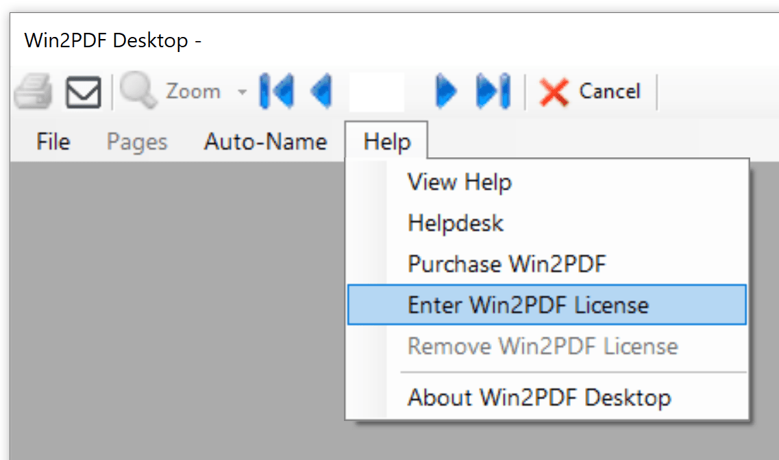 Win2PDF Desktop - Enter Win2PDF License